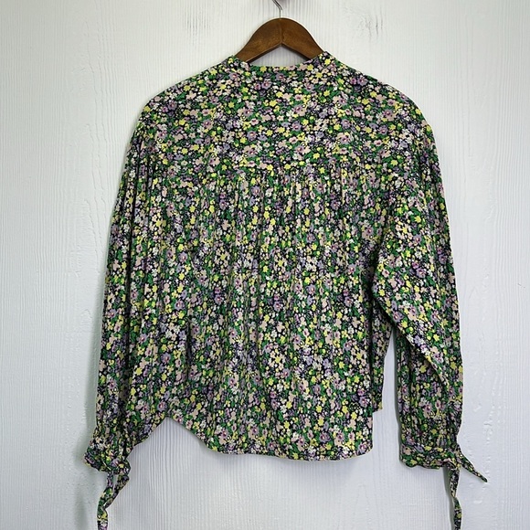 Anthropologie - Maeve Ashleigh Puff Sleeved Floral Button Down Blouse Size Small - Picture 13 of 13